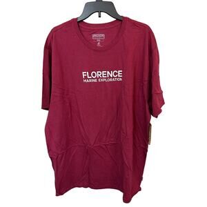 Florence Marine X Marine Exploration T-Shirt Maroon Size XXL New NWT